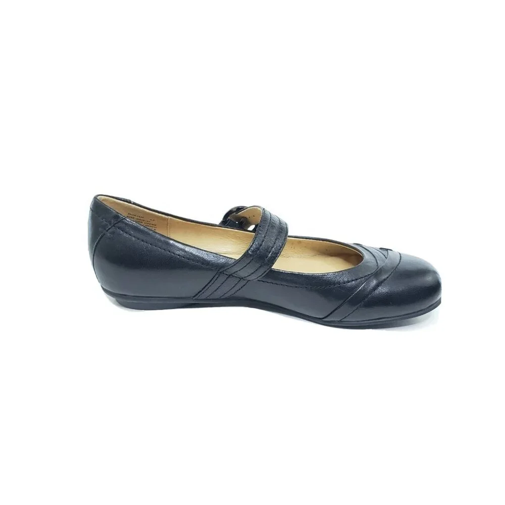 Miz Mooz Classic Black Mary Jane Flat Shoe